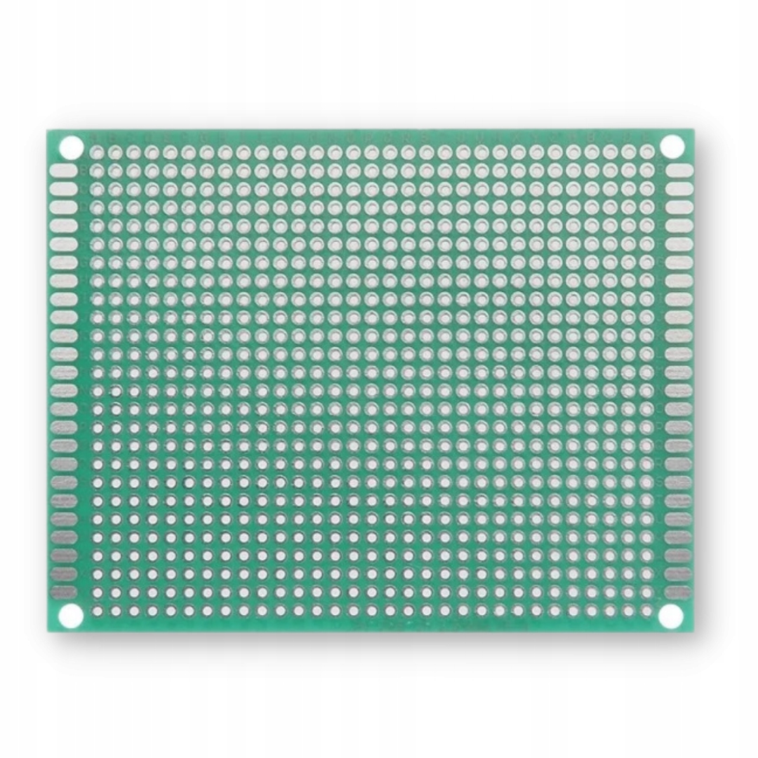 Płytka PCB prototypowa 7x9 cm jednostronna 744 otworów drukowana 2.54 mm