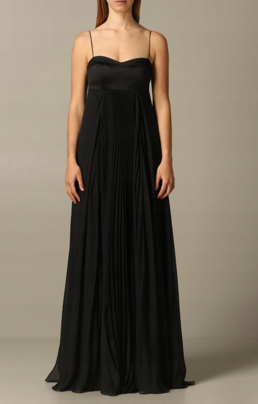 H4E207 Černé Šaty Maxi Pinko XL