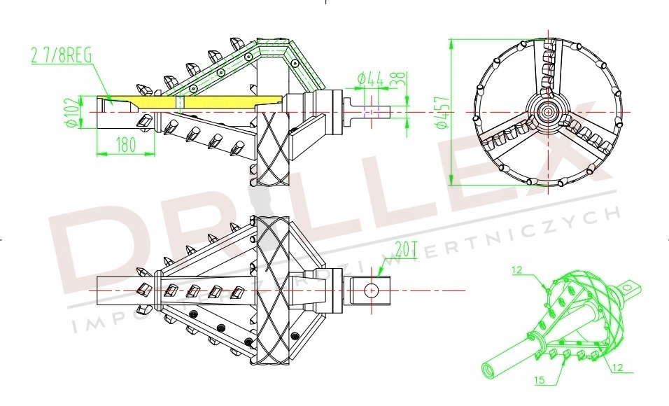Rozwiertak Ditch Witch Vermeer Fly Cutter fi450 Kod producenta Fly Cutter fi450