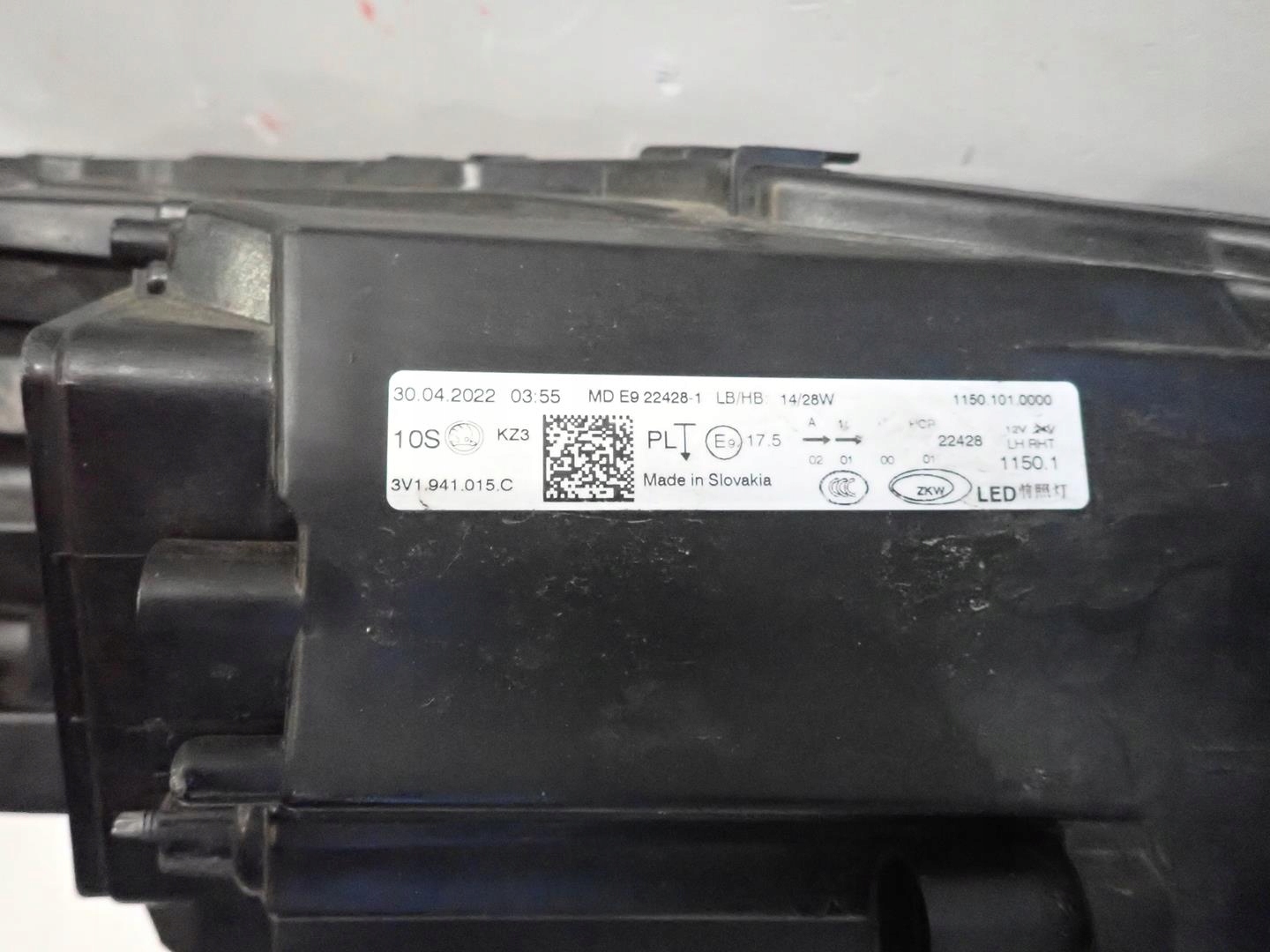 light front front left SKODA SUPERB III LIFT 2019- FULL LED 3V1941015C