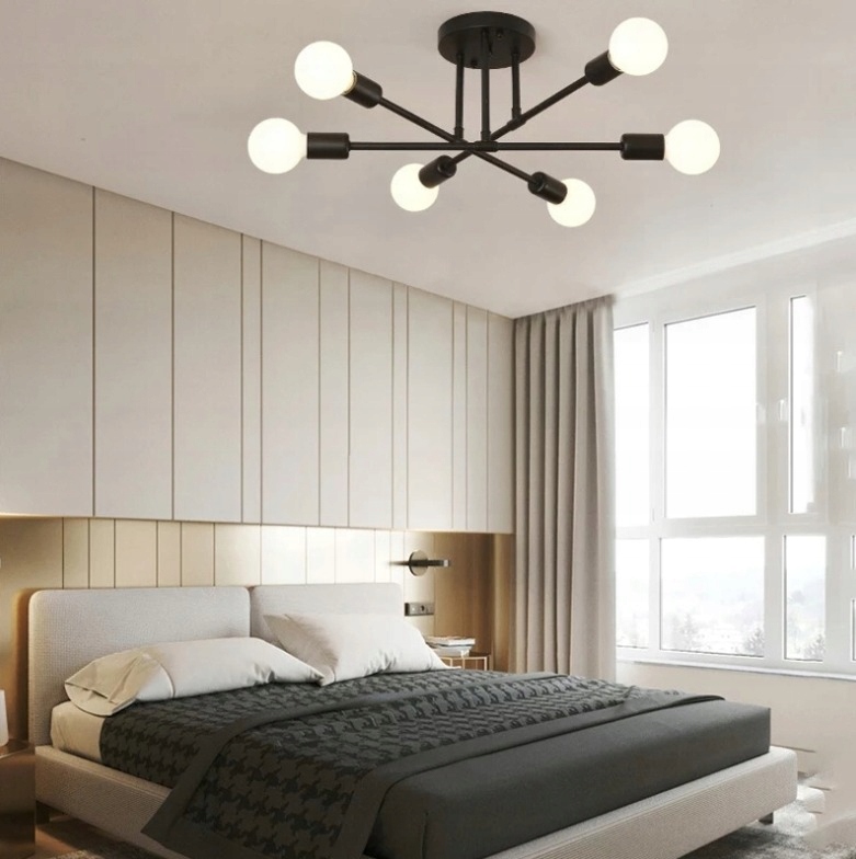 ŻYRANDOL LAMPA SUFITOWA WISZĄCA KULE 3 czarna LED Zasilanie sieciowe