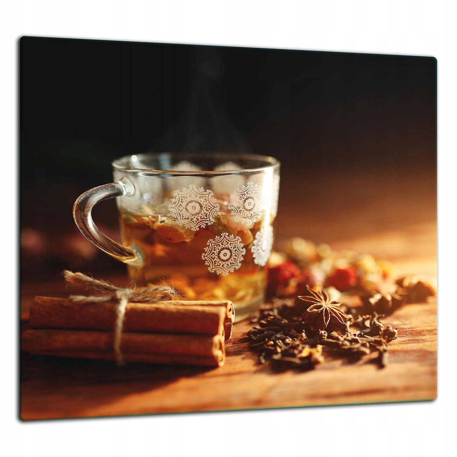 Skleněná Ochranná Deska Panel Lepidlo 65x60 Čaj Tvrzené sklo 7v1
