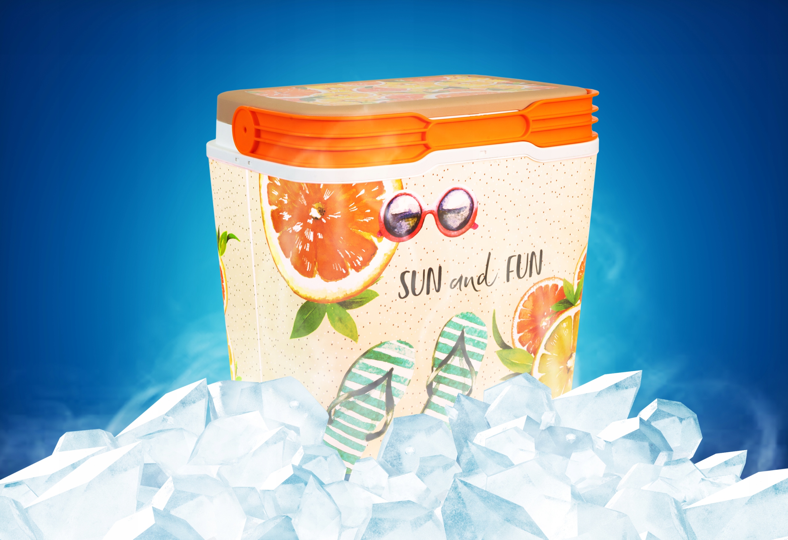 STYLOWA LODÓWKA TURYSTYCZNA PASYWNA 30L IDEALNA NA LATO CHŁODZENIE TURBO XL Wysokość produktu 37.5 cm