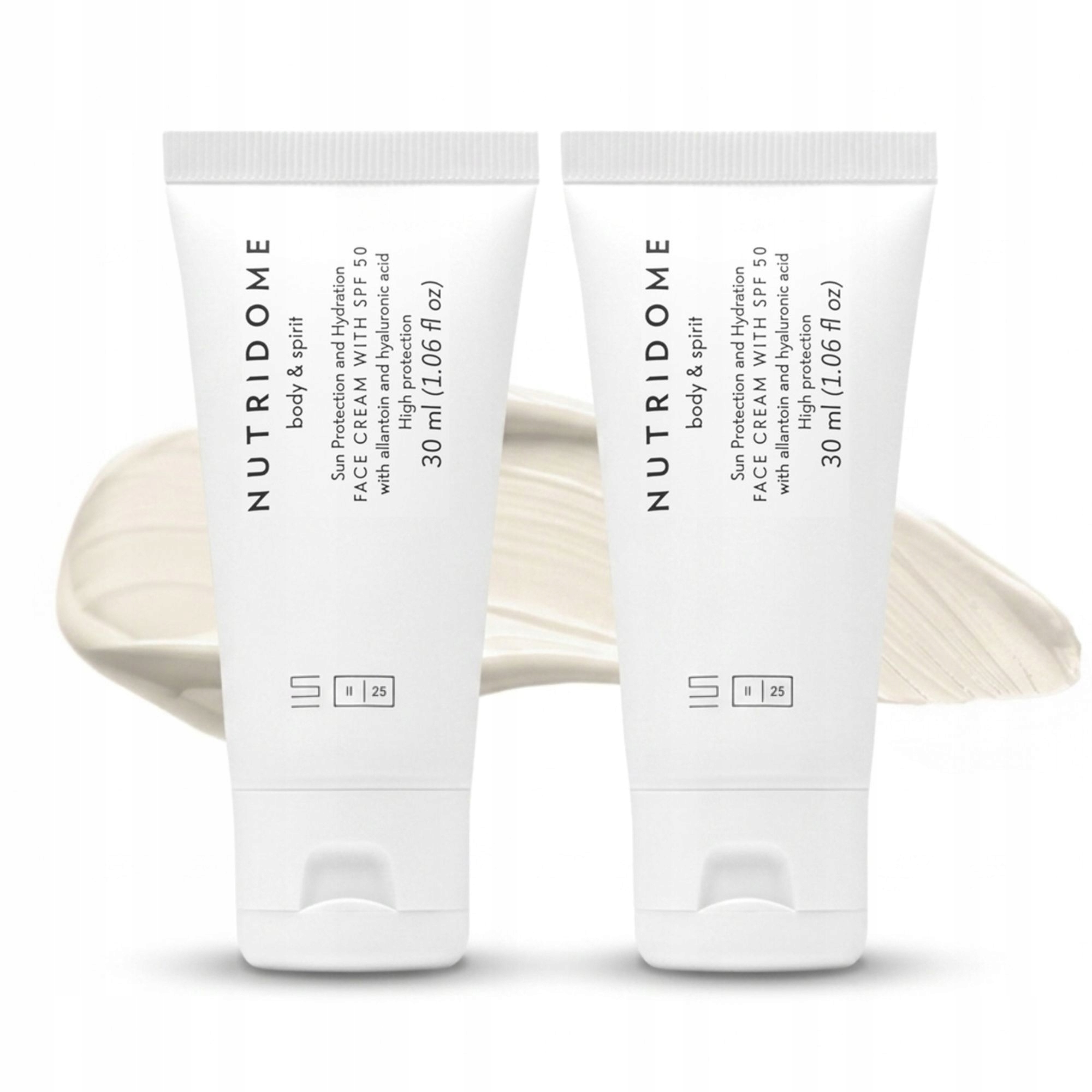 Set Pleťový krém Spf 50 Uv ochrana proti slunci Dvojpak Nutridome