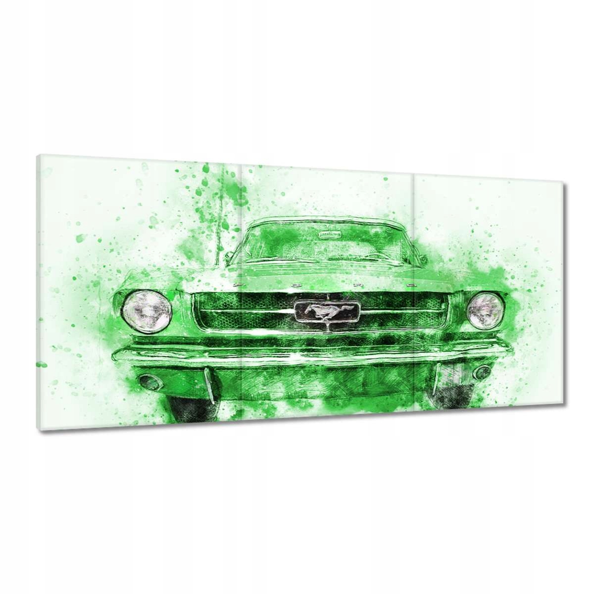 Obrazy 180x90 Zelený akvarel Mustang