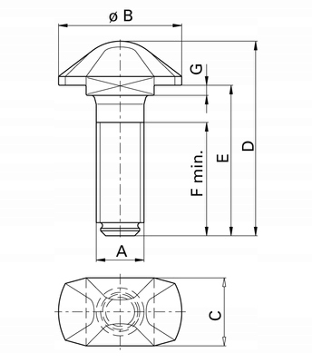Винт контейнера замок Jost Wielton M38x155