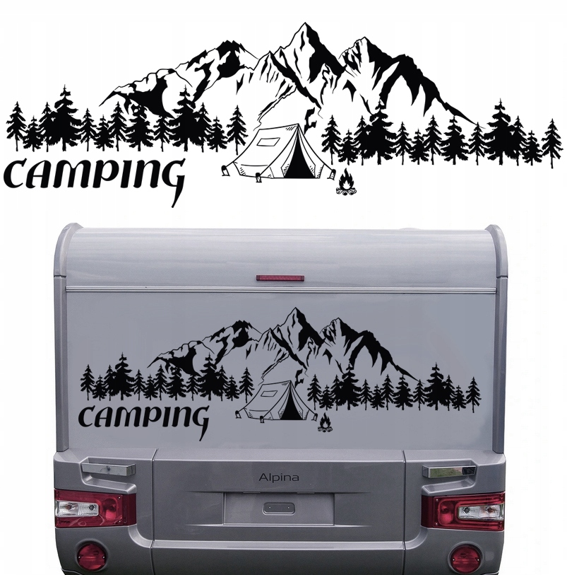 

NAKLEJKi Na Przyczepe Kempingową Camping 120X39cm