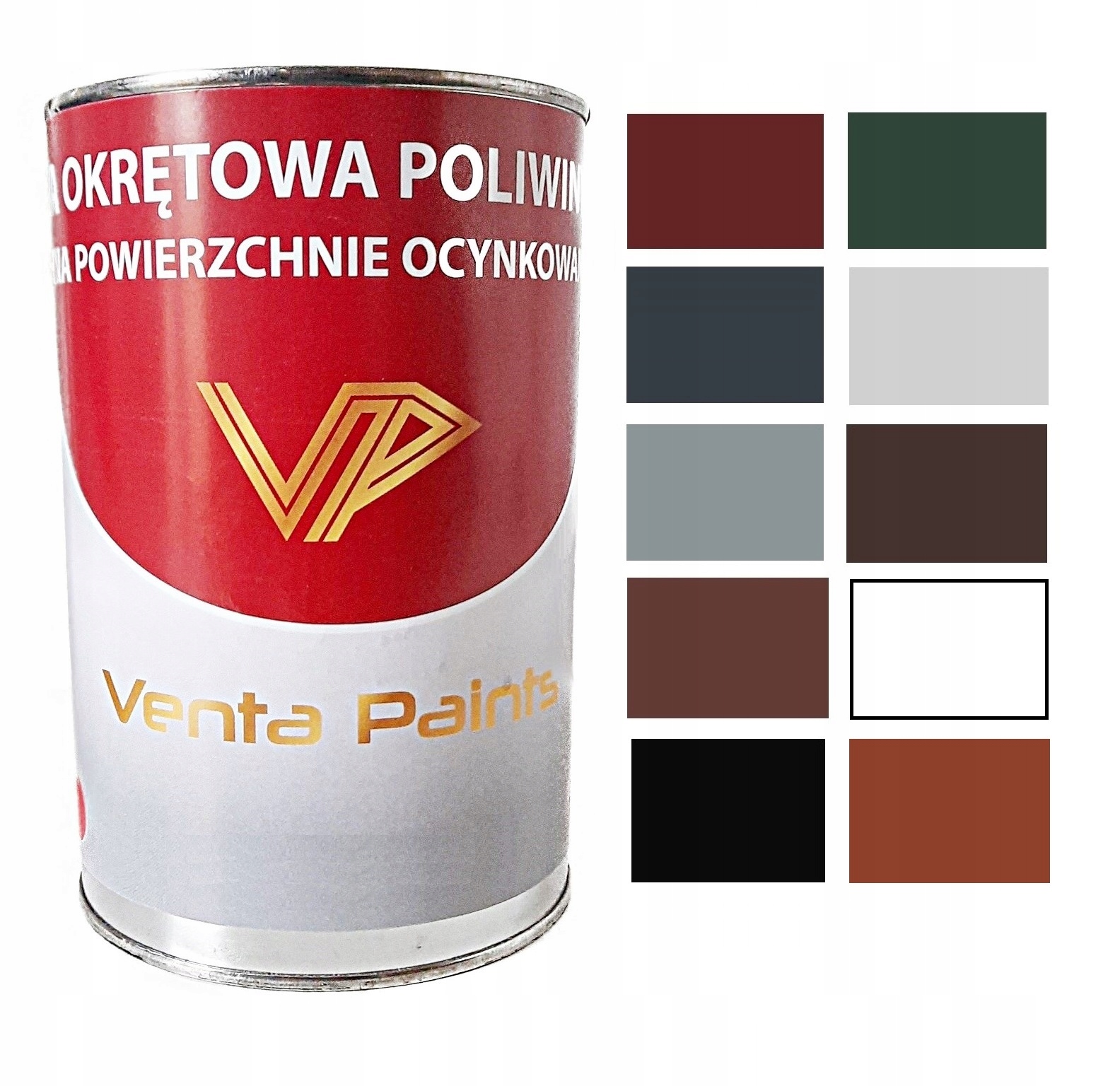 Farba Okrętowa Poliwinylowa Ocynk Dach Aluminium 3L