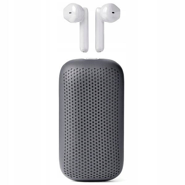 Lexon Speakerbuds Bezdrátová sluchátka s bluetooth reproduktorem šedá/šedá