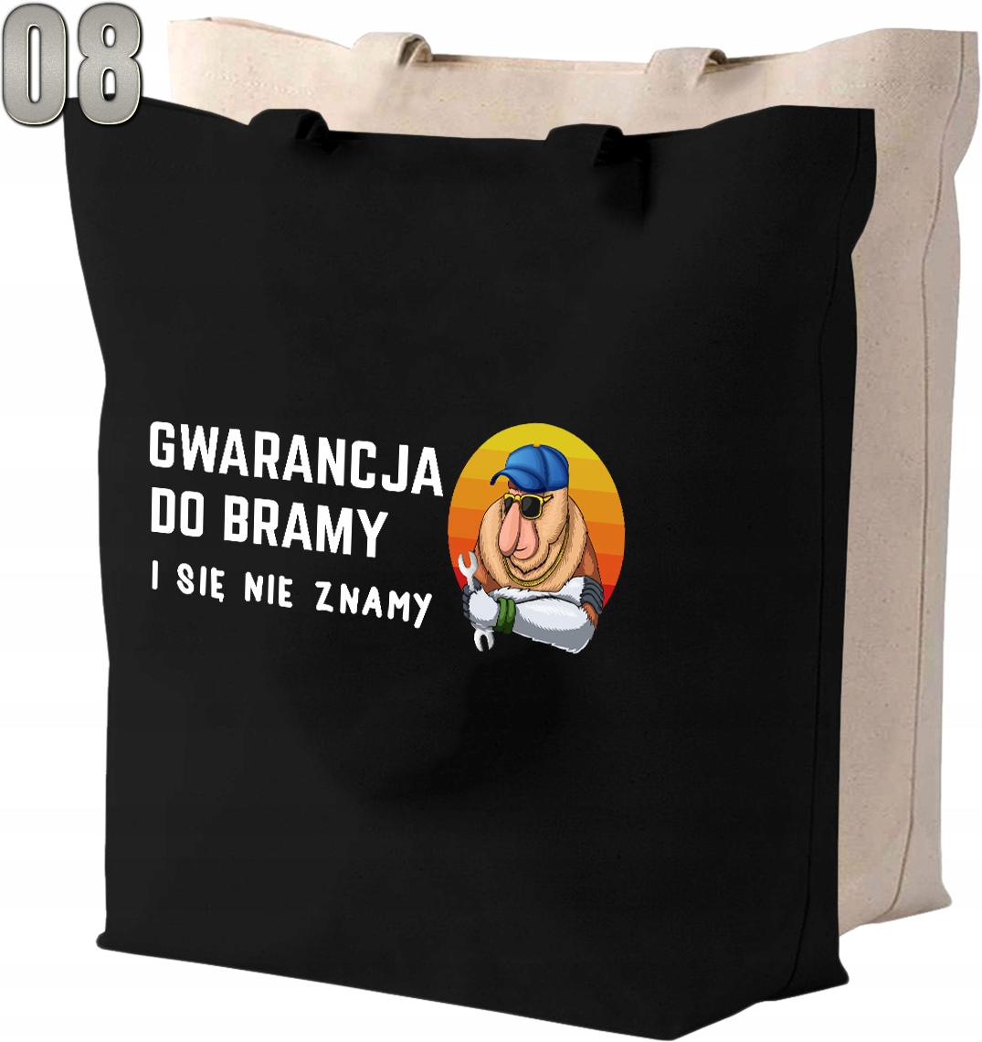 Torba bawełniana DLA MECHANIKA + IMIĘ Długość paska 70 cm