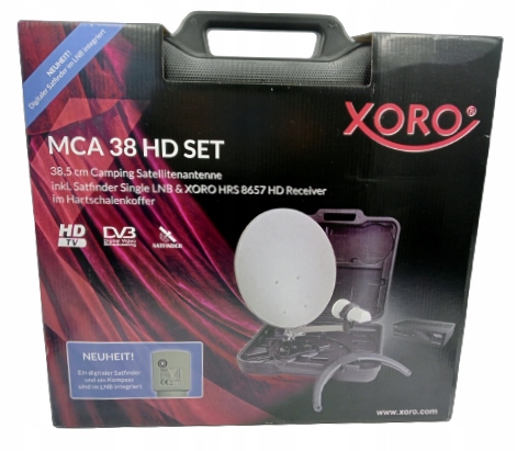 Antena satelitarna kempingowa transmiter bezprzewodowy XORO MCA38HDSET