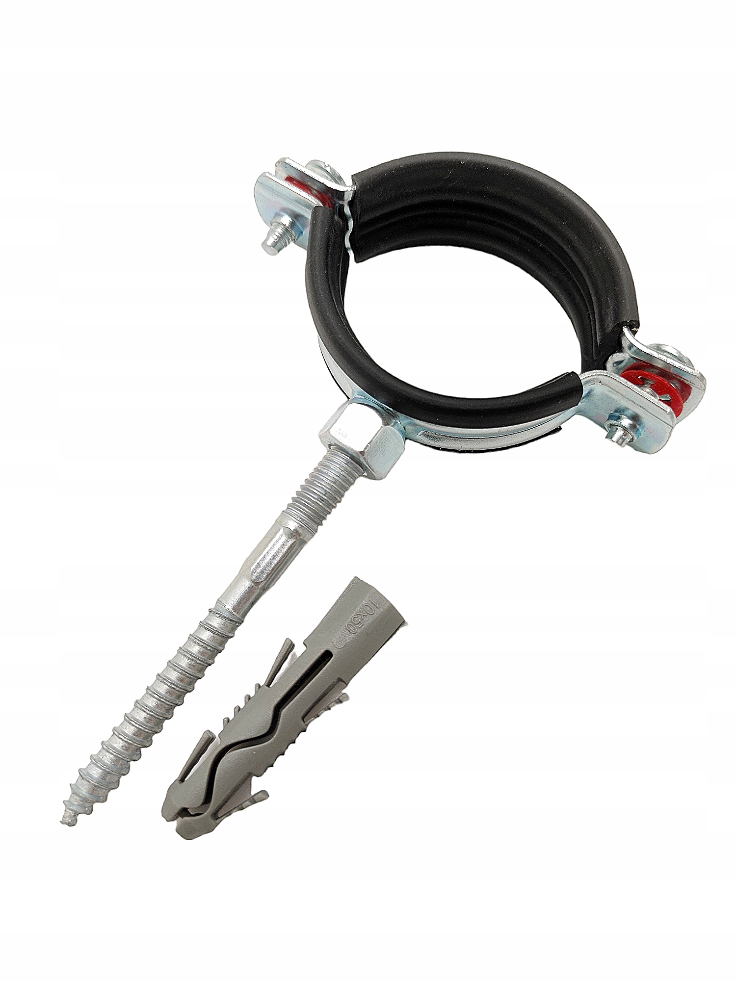 METALOWY UCHWYT OBEJMA DO RUR Z GUMĄ 3/4"