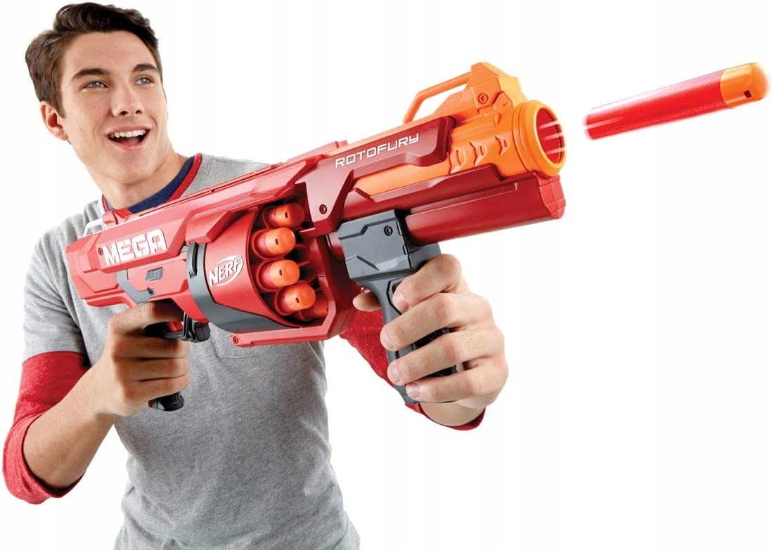 NERF MEGA ROTOFURY + OPASKA + DODATKI Płeć chłopcy dziewczynki