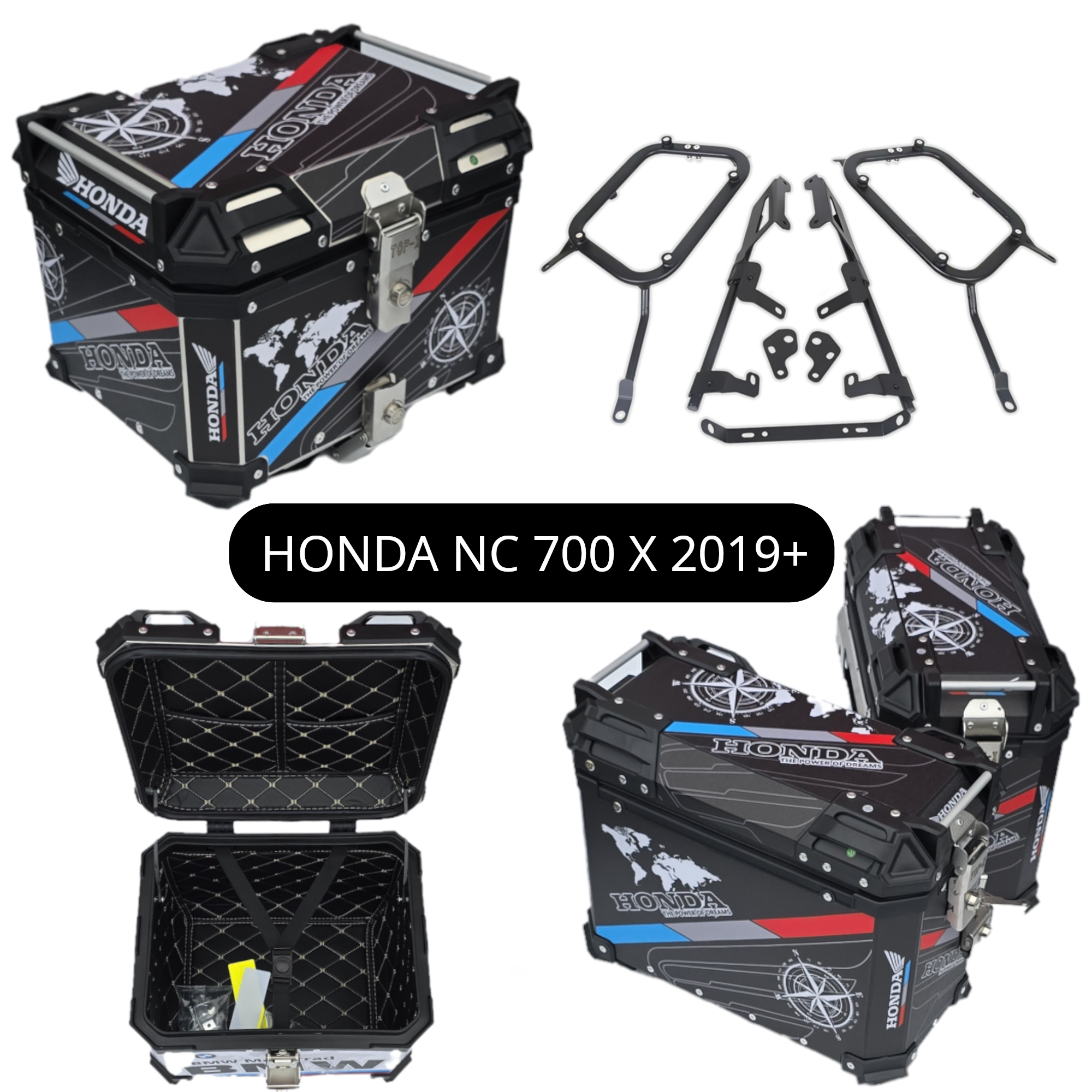 Kufry Hliníkové Rámy Honda Nc 700 X NC700X 2019+ Sada