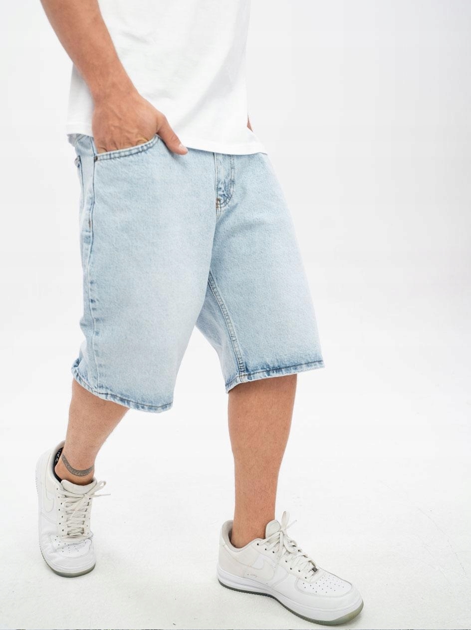 Krátké Kraťasy Šortky Pánské Módní Šortky Jasné Modré Zlaté 32