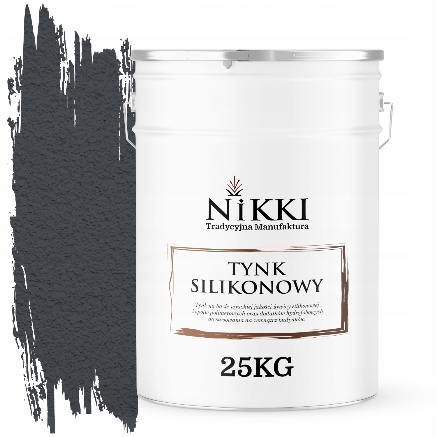 Silikónová Fasádna Omietka Šedá Oceľová 7024 25 Kg Baranek Granulácia 1.5 mm