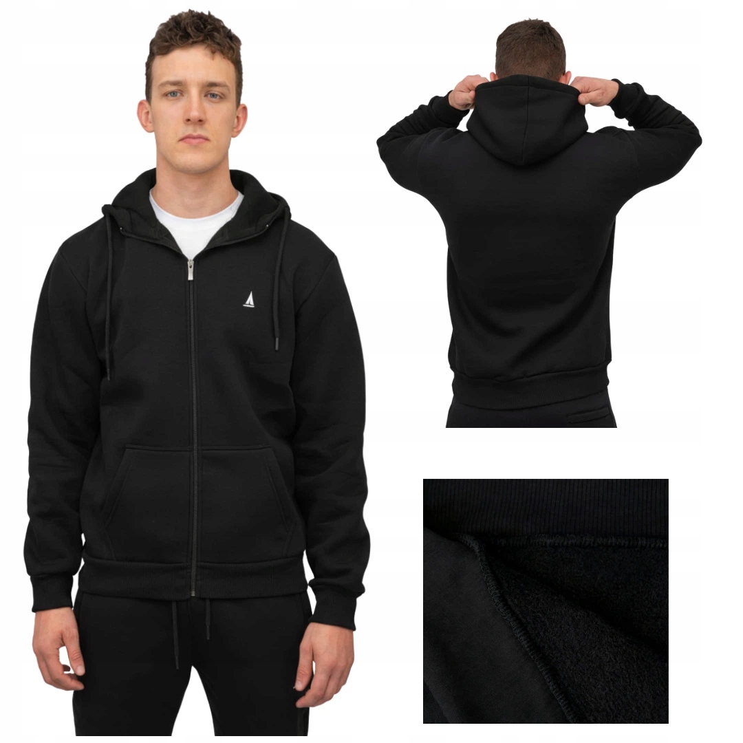 Pánská Rozepínací mikina, zateplená, černá Captain Mike XXL