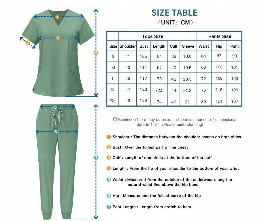 DAMSKI KOMPLET UNIFORM MEDYCZNY KOSZULKA SPODNIE XXL Marka inna