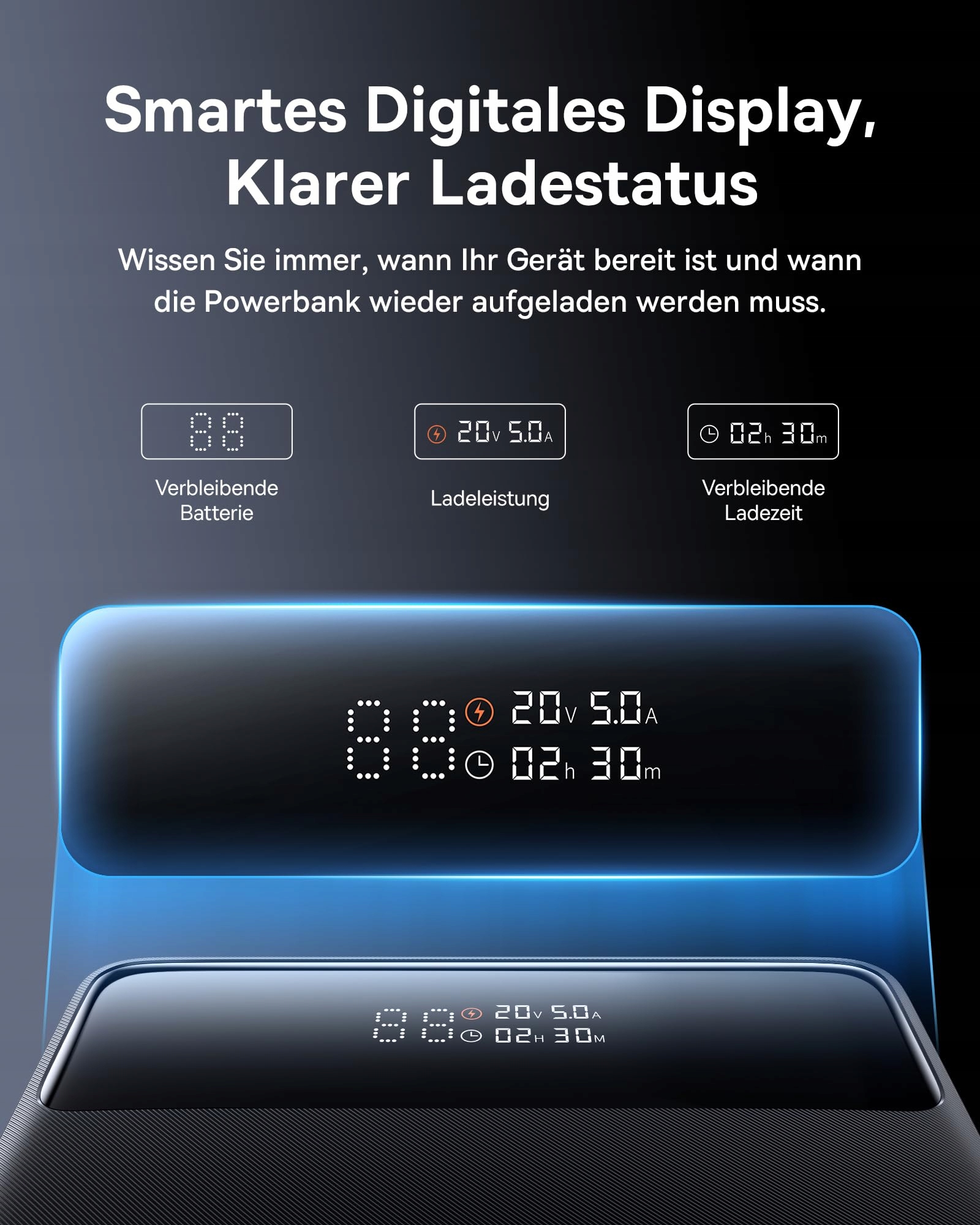 BASEUS Powerbank 20000mAh 100W PD Szybkie Ładowanie Do Laptopów iPhone — miniatura 8