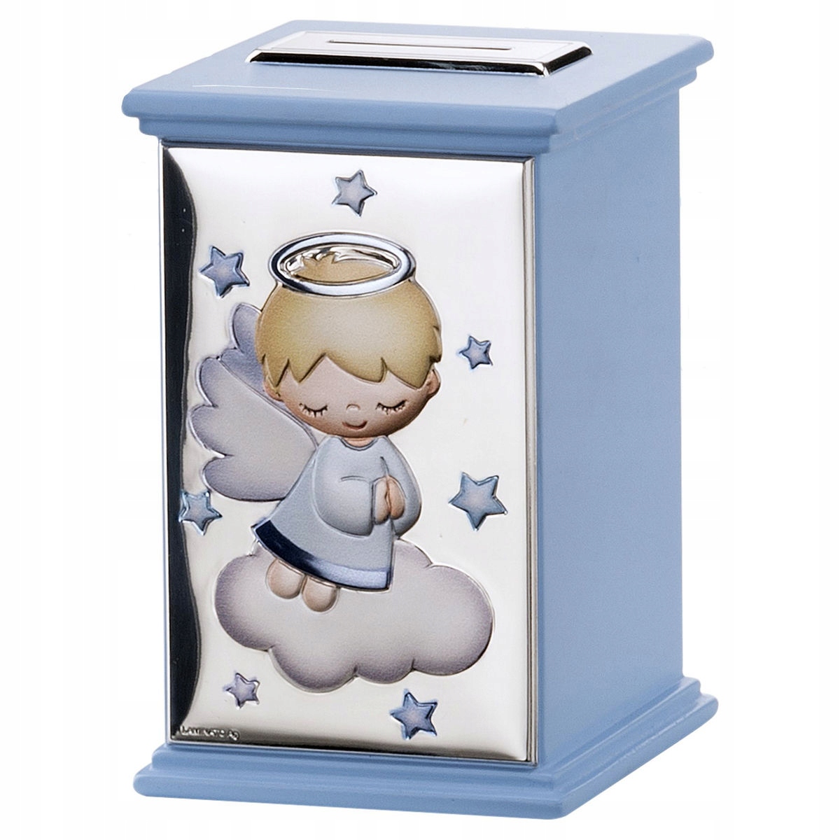 Skarbonka z Aniołkiem 8x8 H12 cm kolor Różowy Bohater brak