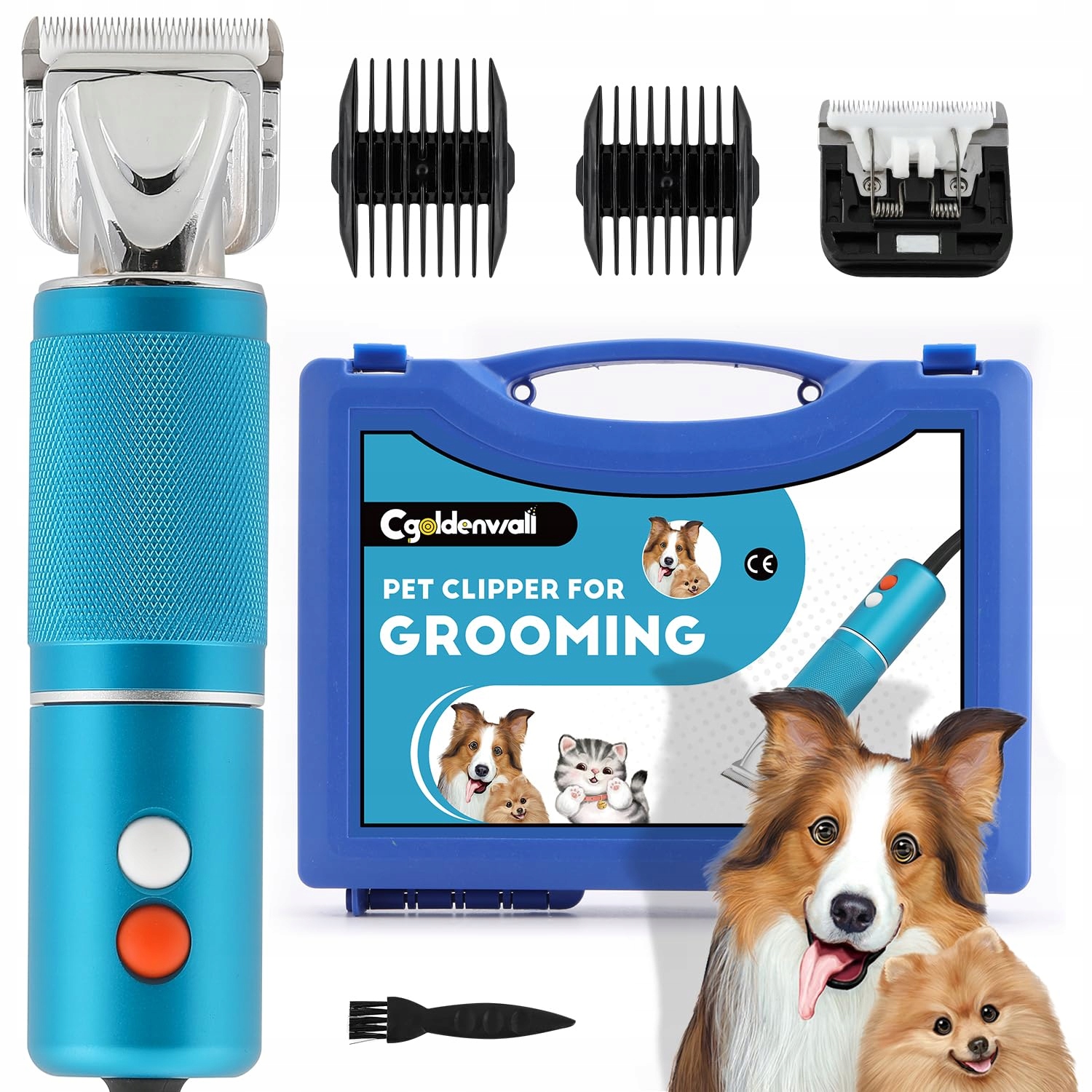 Levně Cgoldenwall Stroj na stříhání psů 200 W Regulace rychlosti 3 m Kabel