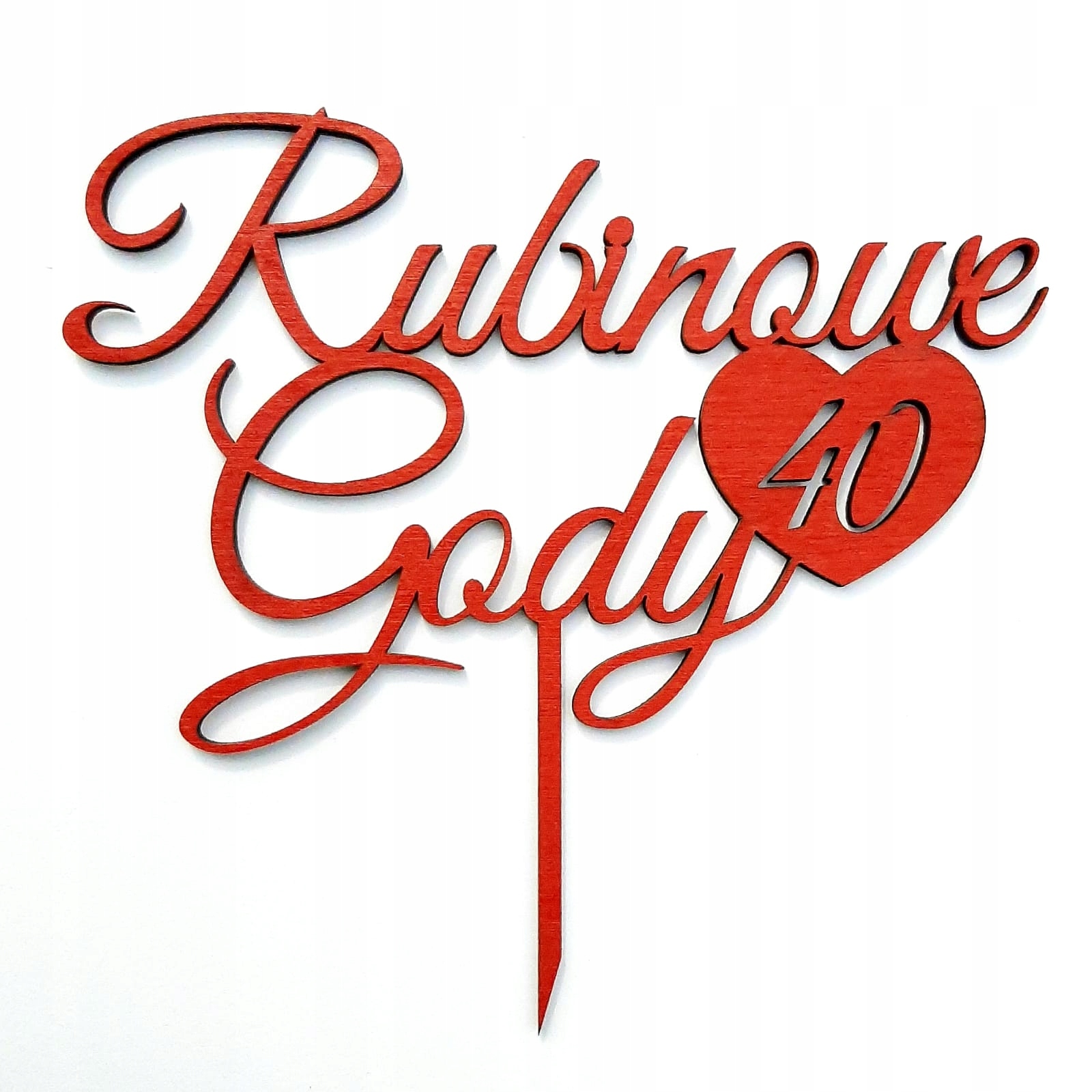 

Rubinowe gody 40 rocznica ślubu topper dekor