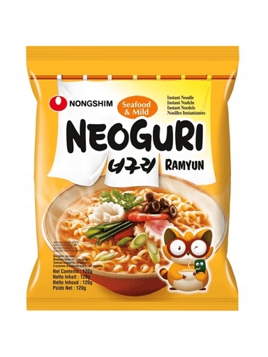 Levně 9x Těstovinová polévka Neoguri Ramyun z, lehce pikantní, 120 g Nongshim