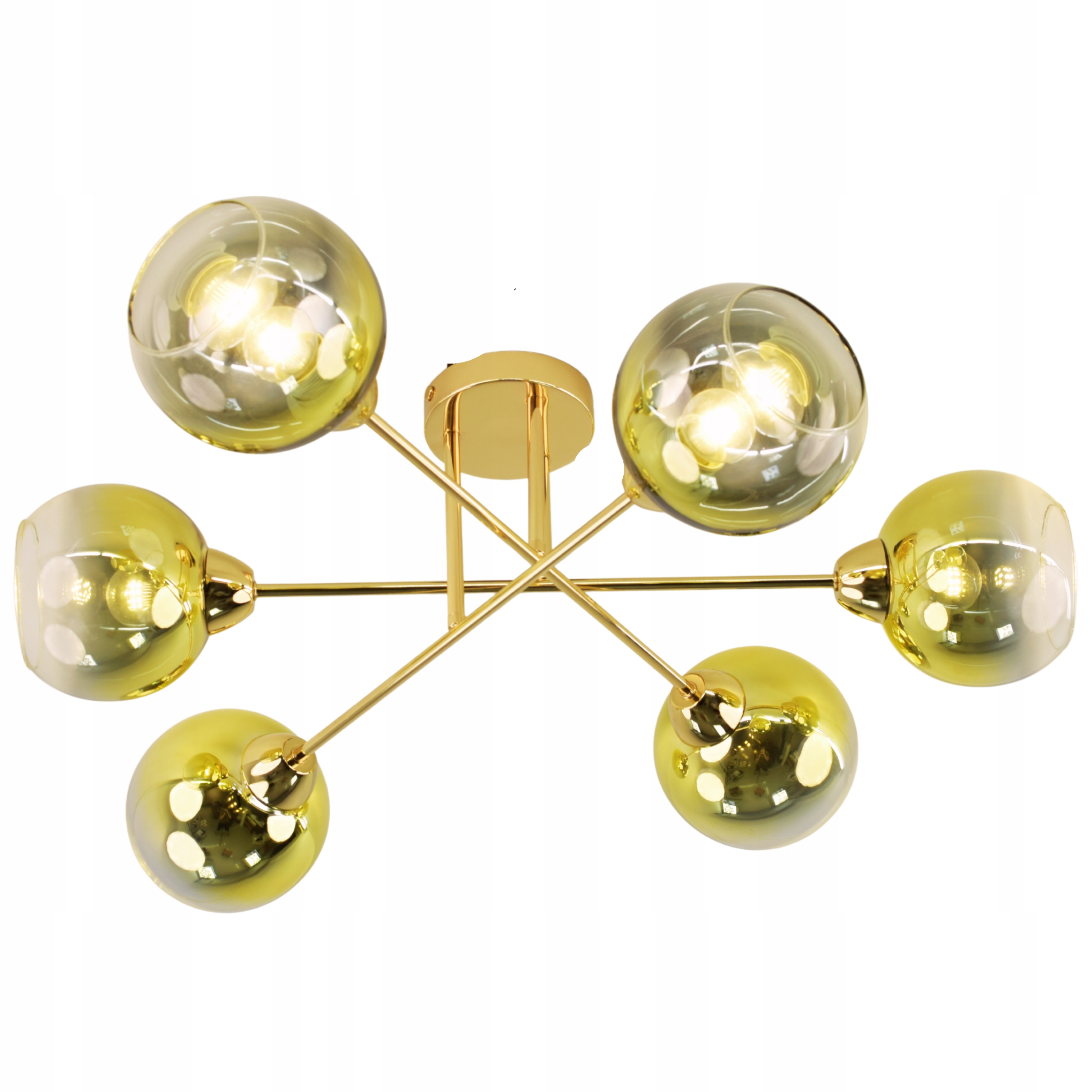 Závěsná Lampa Stropní Lustr Kule zlatá Moderní Led mléčná stropní svítidlo