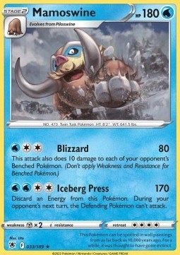 Pokemon Tcg Wodny Mamoswine (asr 033)
