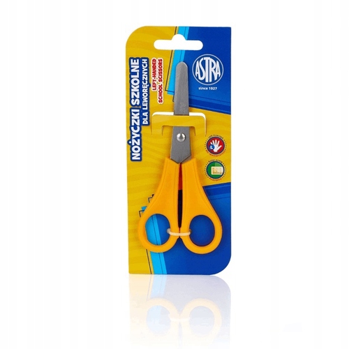 NOŻYCZKI SZKOLNE DLA LEWORĘCZNYCH ASTRA Z PODZIAŁKĄ 13cm DZIECIĘCE Kod producenta 407118003