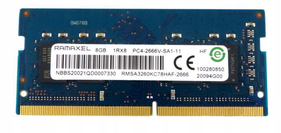 Pamięć Ram DDR4 PC4 Ramaxel 8GB 1Rx8 2666V 1,2V RMSA3260KC78HAF-2666 -- 8GB