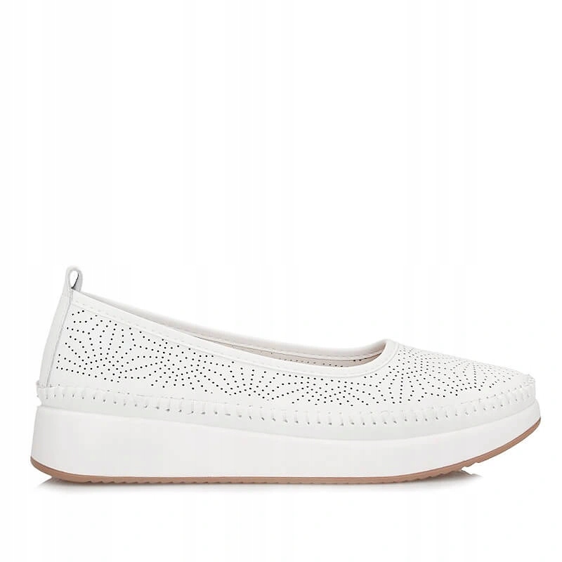Dámské polobotky Filippo DP7530/26 Wh bílé nazouvací perforované kožené