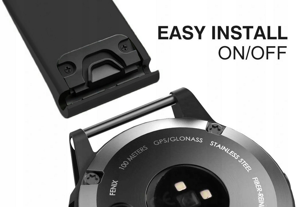 CZARNY Pasek Garmin FENIX 7X Sapphire Solar Model Fenix 7X Sapphire Solar