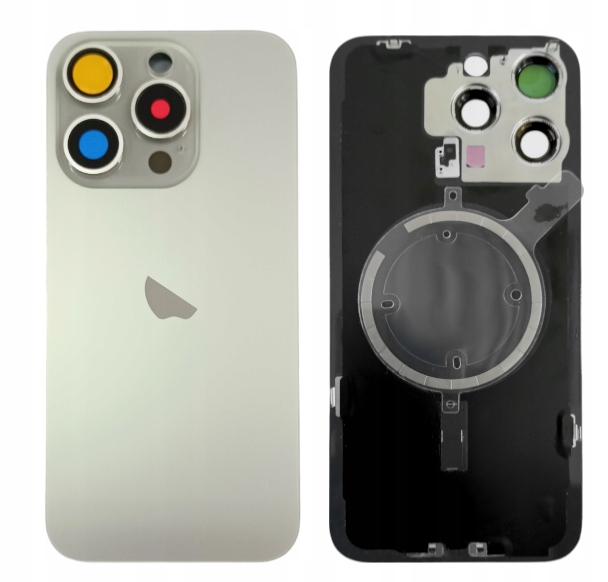 Klapka Plecki Tył iPhone 15 Pro Max Titanium z Ramką i Magnesami Magsafe