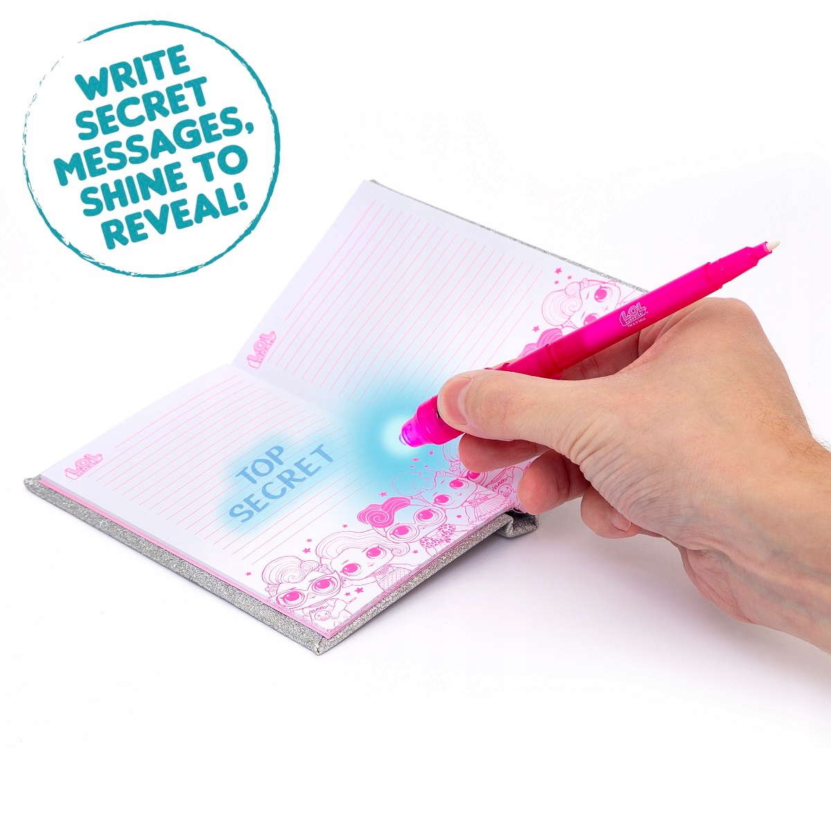 LOL SURPRISE Brokatowy Pamiętnik Notes DŁUGOPIS UV Kod producenta 42-0045