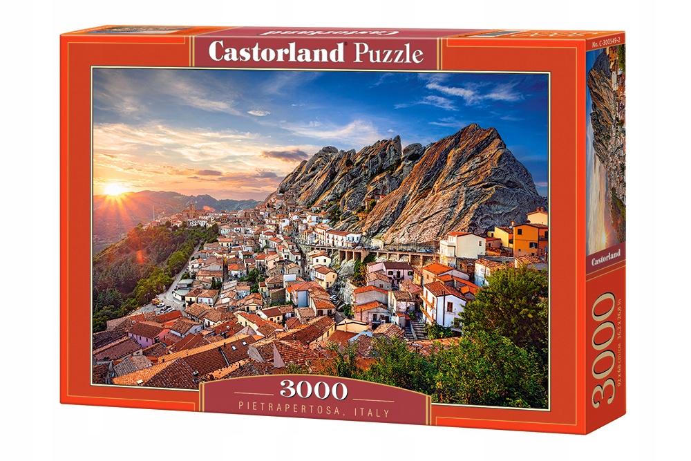 PUZZLE 3000 UKŁADANKA KRAJOBRAZ WIDOK GÓRY MIASTA WŁOCHY CASTOR EAN (GTIN) 5904438300549