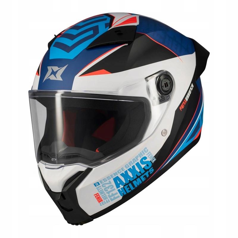 Prilba Axxis Fenix Essence A7 Gloss modrá červená šedá čierna Darčeky