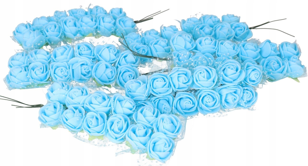 

Różyczki Róże Kwiatki Piankowe Z Tiulem Na Druciku