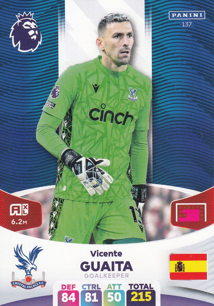 Panini Premier League 2024 Karty piłkarskie Crystal Palace Guaita 137