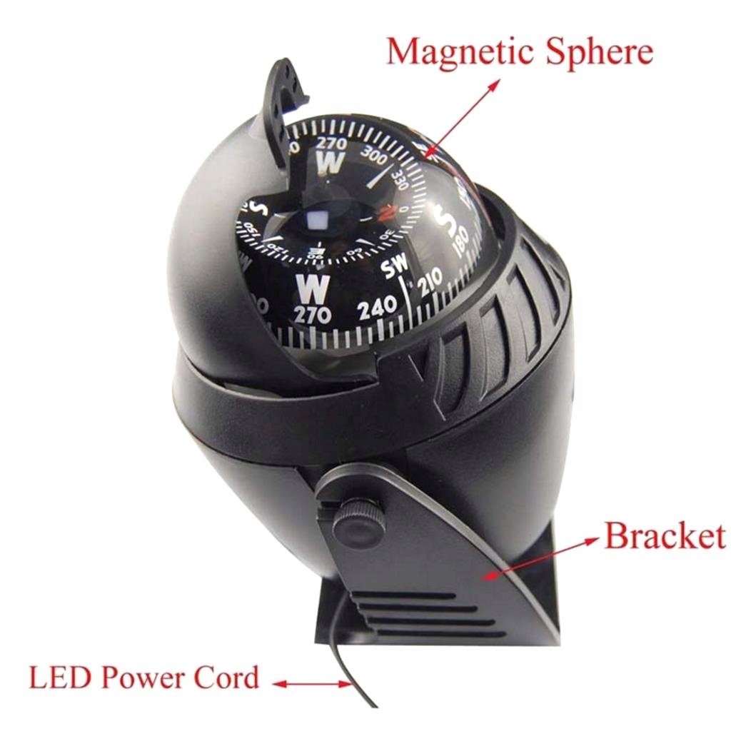 Elektroniczny cyfrowy kompas samochodowy LED Kod producenta inASD3F123AS1DF