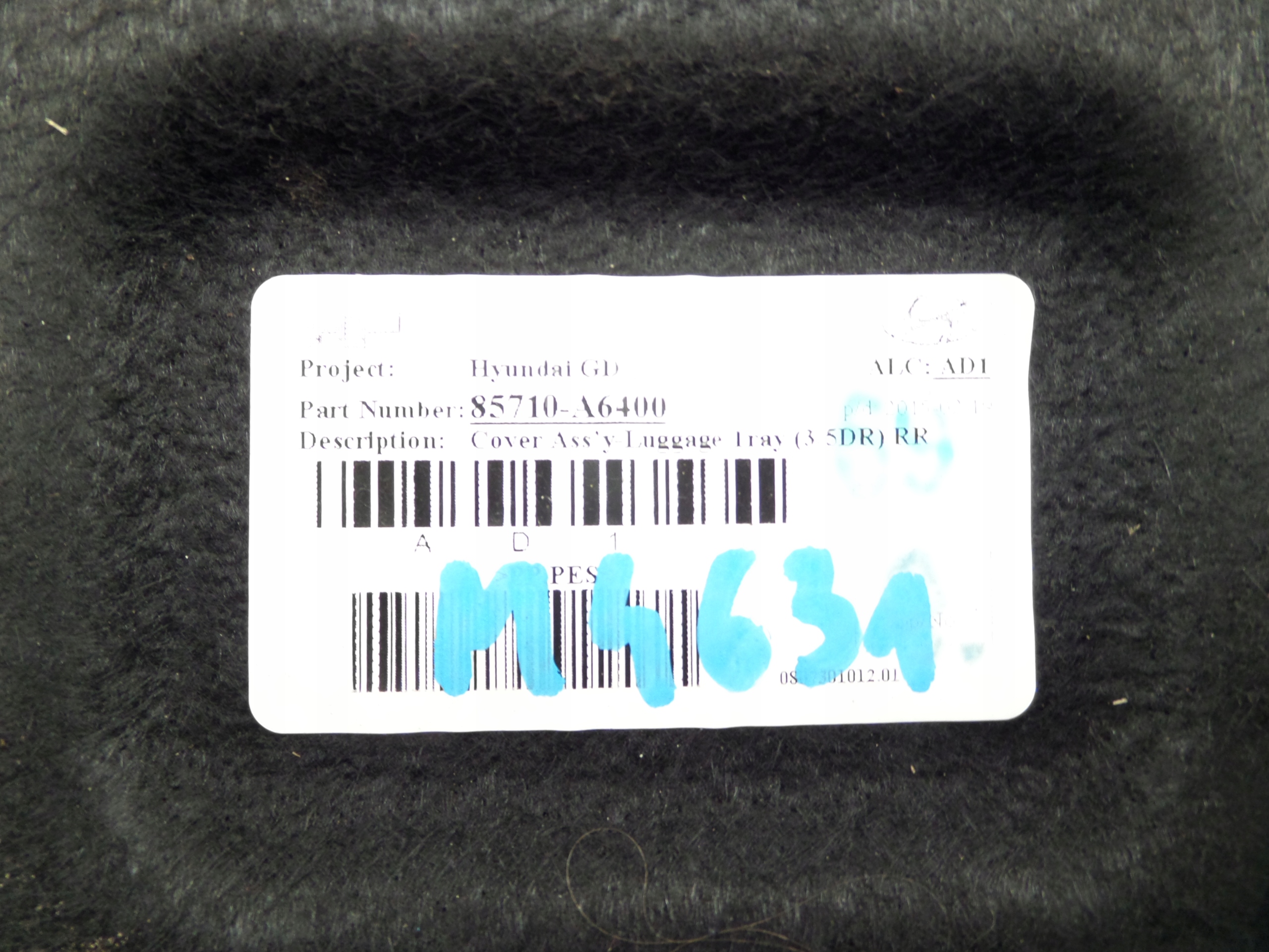 HYUNDAI I30 II HB cover mats boot 85710-A6400