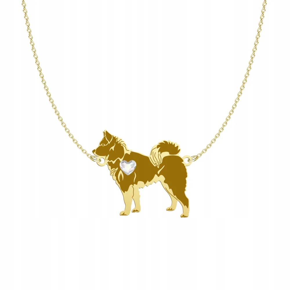 Zlatý náhrdelník s Karlským psem na medvědech 925 Řetízek Gravírování
