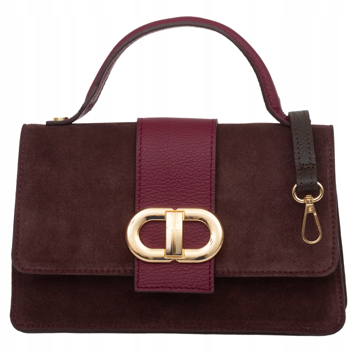 Dámská Kufřík kabelka Vera Pelle Alda Bordová