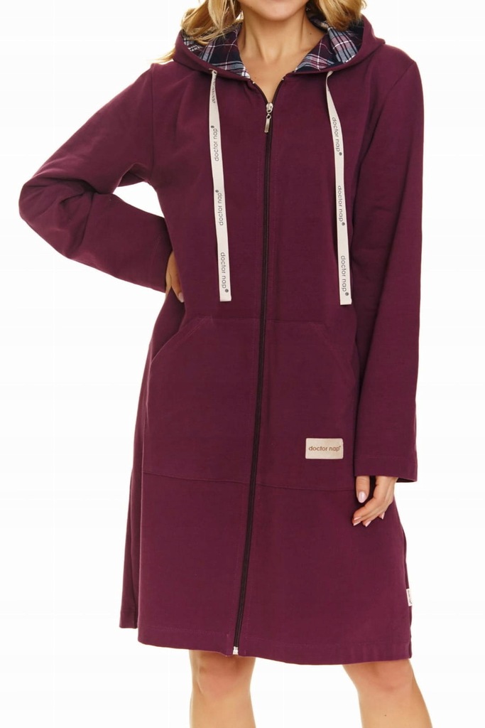 Dámský župan Doctor Nap SWW.7107 Burgundy vínový [Velikost XL]