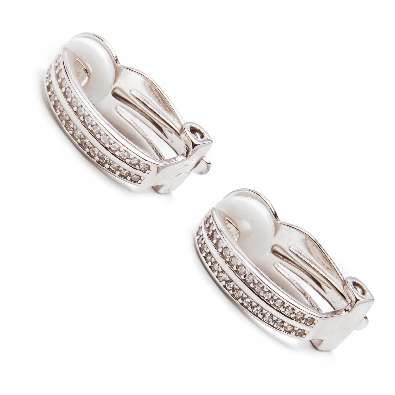 Stříbrné náušnice 925 zirkonová tyč klips