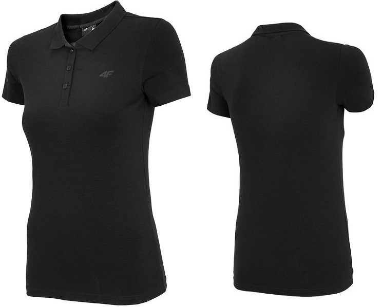 

4F Koszulka Damska Polówka Kołnierzyk M Black