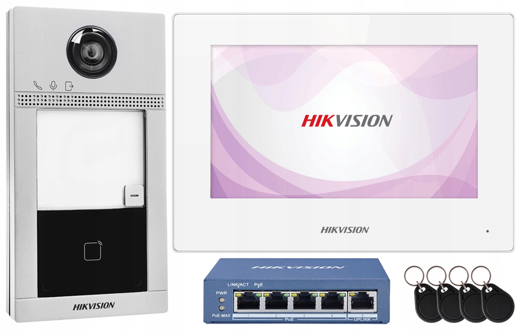Videovrátnik WiFi Hikvision 1-rodinná brána Furtka Monitor 7" Dotyková aplikácia