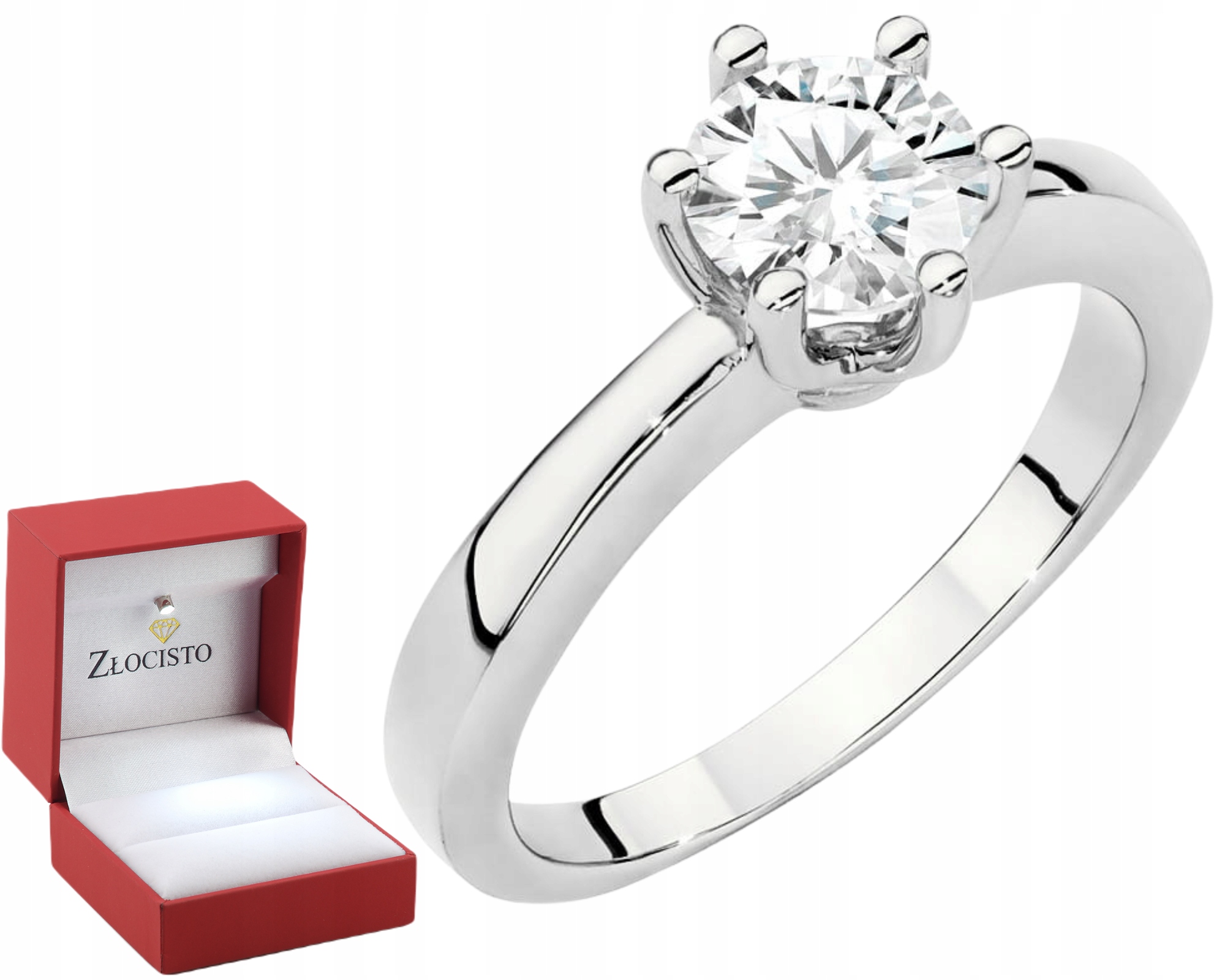 Prstýnek Z Bílého Zlata S Laboratorním Briliantem 585 Zlato Dárek