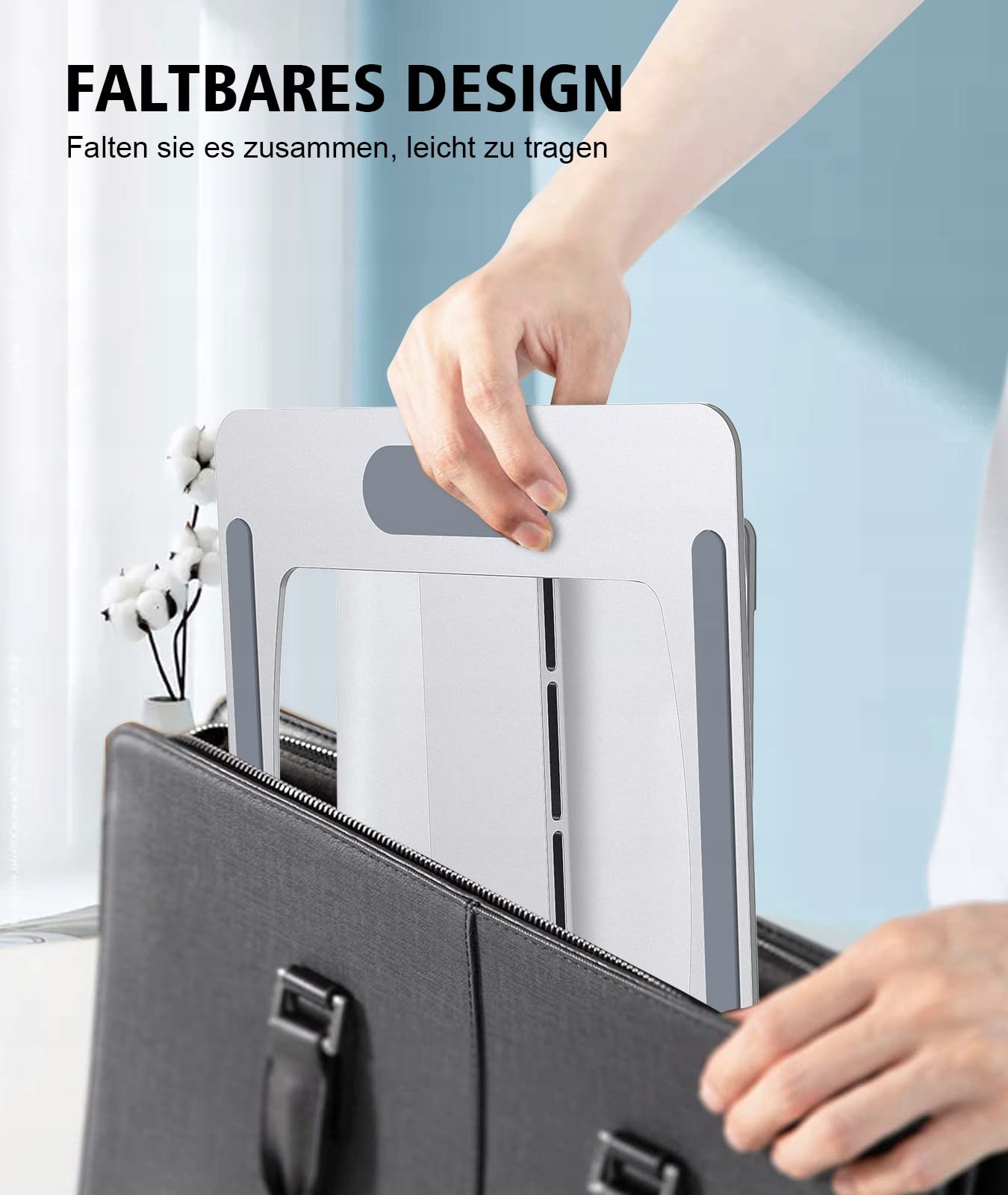 GLANGEH REGULOWANY STOJAK NA LAPTOPA ALUMINIOWY KOMPATYBILNY Z MACBOOK — miniatura 4
