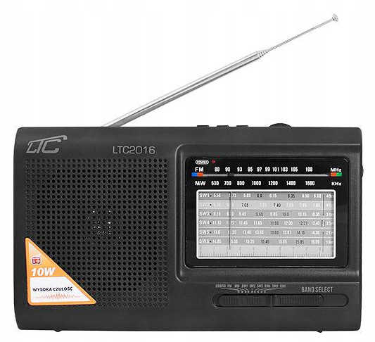 MAŁE RADIO PRZENOŚNE WILGA USB.SD.AKUM.CZARNE LTC